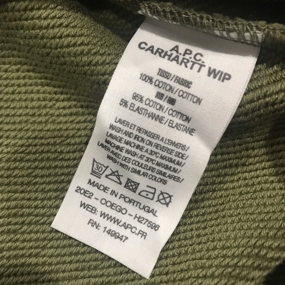 A.P.C. x Carhartt Wip Work In Progress Ice Crewneck Sweatshirt - Picture 6 of 9